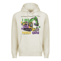 Oatmeal Heather i dig mardi gras Premium Hoodie - MaliasSmallBusiness
