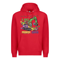 Red i dig mardi gras Premium Hoodie - MaliasSmallBusiness