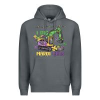 Rock i dig mardi gras Premium Hoodie - MaliasSmallBusiness