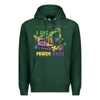 Sports Green i dig mardi gras Premium Hoodie - MaliasSmallBusiness