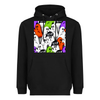 Boo Ghosts Seamless Pattern Heavyweight Hoodie | Teevron