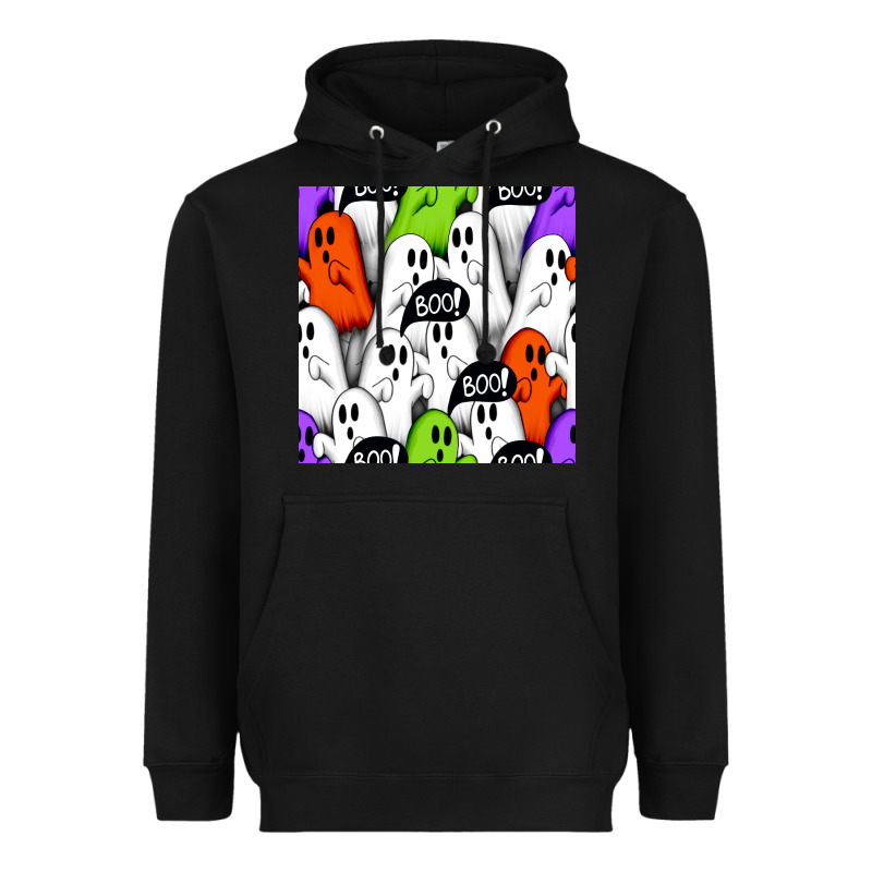 Boo Ghosts Seamless Pattern Heavyweight Hoodie by BundleAndBundleShop | Teevron