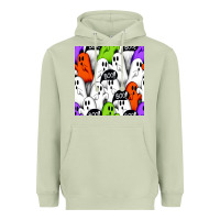 Matcha boo ghosts seamless pattern Heavyweight Hoodie - BundleAndBundleShop