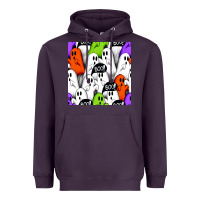 Plum boo ghosts seamless pattern Heavyweight Hoodie - BundleAndBundleShop