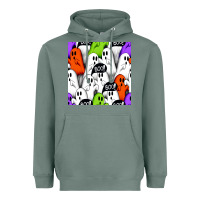 Sage boo ghosts seamless pattern Heavyweight Hoodie - BundleAndBundleShop
