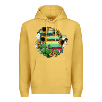 Antique Gold Chihuahua State Of Mexico Map Premium Hoodie - RanaPortraitStore