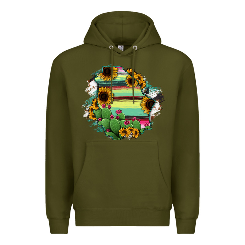 Chihuahua State Of Mexico Map Premium Hoodie by RanaPortraitStore | Teevron
