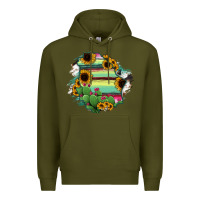 Army Green Chihuahua State Of Mexico Map Premium Hoodie - RanaPortraitStore