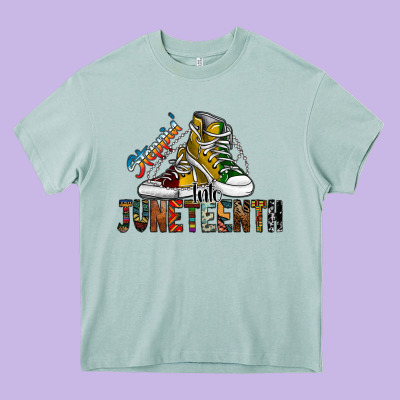 Steppin Into Juneteenth Heavy Core Tee Designed By Sublimationcraftshop