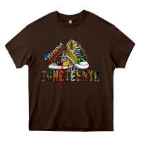 Chocolate Brown steppin into juneteenth Heavy Core Tee - SublimationCraftShop
