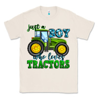 Natural just a boy who loves tractors Classic Tee - Zillion Design Studio