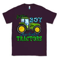Plum just a boy who loves tractors Classic Tee - Zillion Design Studio