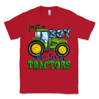 Red just a boy who loves tractors Classic Tee - Zillion Design Studio