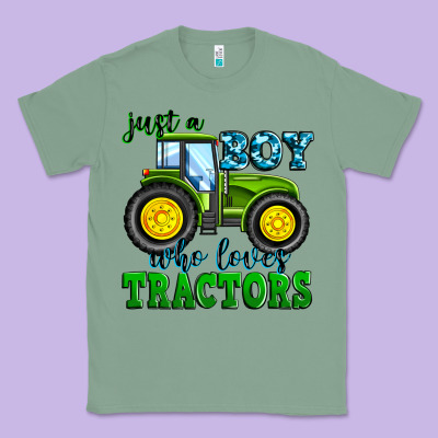 Just A Boy Who Loves Tractors Classic Tee Designed By Zillion Design Studio