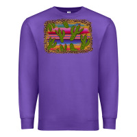 Purple cinco de mayo leopard frame Premium Sweatshirt - Artiststas