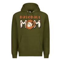 Army Green baseball mom Premium Hoodie - MaliasSmallBusiness
