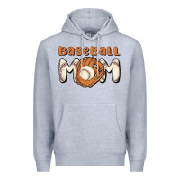 Heather Grey baseball mom Premium Hoodie - MaliasSmallBusiness