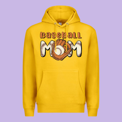 Baseball Mom Premium Hoodie Designed By Maliassmallbusiness