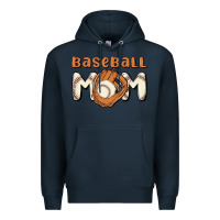 Navy baseball mom Premium Hoodie - MaliasSmallBusiness