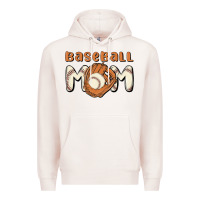 Pale Pink baseball mom Premium Hoodie - MaliasSmallBusiness