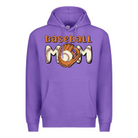 Purple baseball mom Premium Hoodie - MaliasSmallBusiness