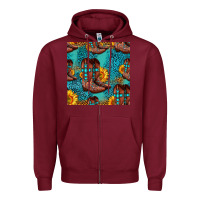 Burgundy western boots seamless pattern Zipper Hoodie - HRA Design Shop
