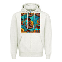 Oatmeal Heather western boots seamless pattern Zipper Hoodie - HRA Design Shop