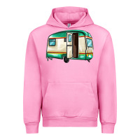 Fuchsia Pink caravan Urban Hoodie - MaliasSmallBusiness