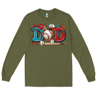 Army Green dad baseball Long Sleeve Tee - Zillion Design Studio