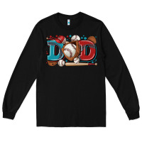 Black dad baseball Long Sleeve Tee - Zillion Design Studio