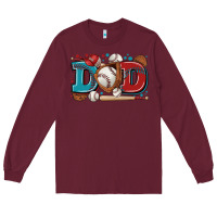 Burgundy dad baseball Long Sleeve Tee - Zillion Design Studio