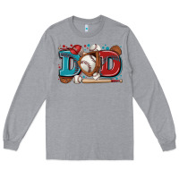 Heather Grey dad baseball Long Sleeve Tee - Zillion Design Studio
