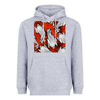 Heather Grey flying ghosts seamless pattern Heavyweight Hoodie - BundleAndBundleShop