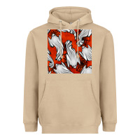 Mushroom flying ghosts seamless pattern Heavyweight Hoodie - BundleAndBundleShop