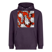 Plum flying ghosts seamless pattern Heavyweight Hoodie - BundleAndBundleShop