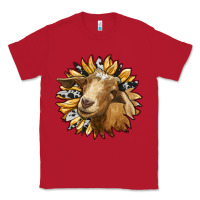 Red sunflower with goat Classic Tee - RanaPortraitStore