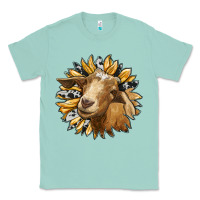 Seafoam sunflower with goat Classic Tee - RanaPortraitStore