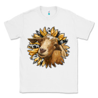 White sunflower with goat Classic Tee - RanaPortraitStore
