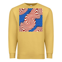 Antique Gold american flag seamless pattern Premium Sweatshirt - BundleAndBundleShop