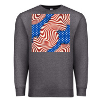 Charcoal Heather american flag seamless pattern Premium Sweatshirt - BundleAndBundleShop