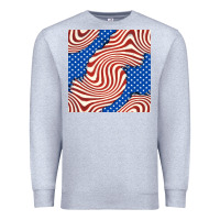 Heather Grey american flag seamless pattern Premium Sweatshirt - BundleAndBundleShop