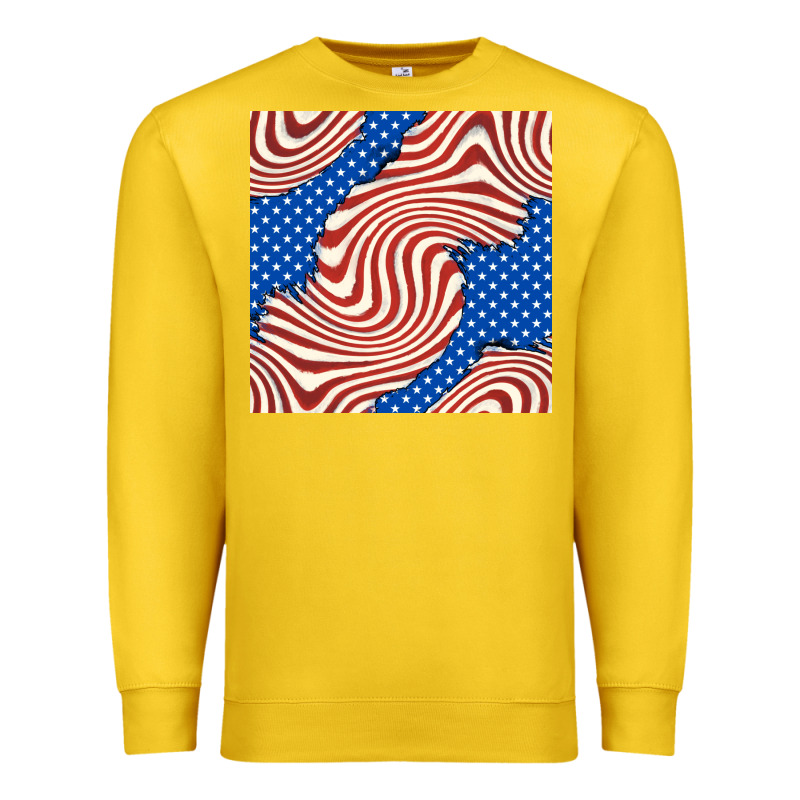 American Flag Seamless Pattern Premium Sweatshirt by BundleAndBundleShop | Teevron