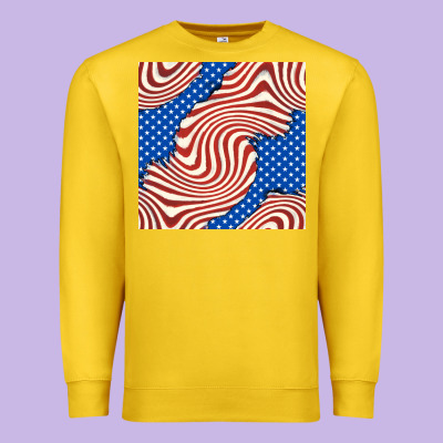 American Flag Seamless Pattern Premium Sweatshirt Designed By Bundleandbundleshop