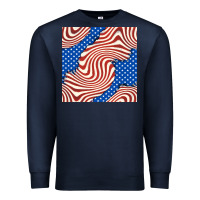 Navy american flag seamless pattern Premium Sweatshirt - BundleAndBundleShop