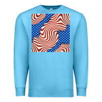 Ocean Blue american flag seamless pattern Premium Sweatshirt - BundleAndBundleShop