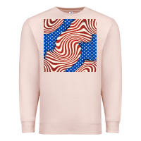 Pale Pink american flag seamless pattern Premium Sweatshirt - BundleAndBundleShop