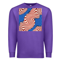 Purple american flag seamless pattern Premium Sweatshirt - BundleAndBundleShop