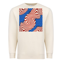 Sandshell american flag seamless pattern Premium Sweatshirt - BundleAndBundleShop