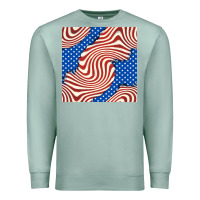 Seafoam american flag seamless pattern Premium Sweatshirt - BundleAndBundleShop