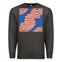 Smoke american flag seamless pattern Premium Sweatshirt - BundleAndBundleShop
